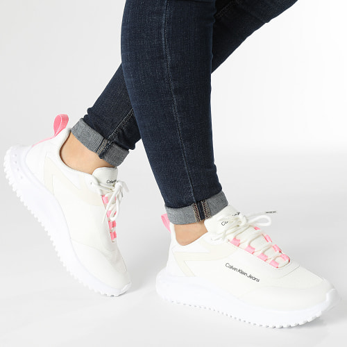 Baskets Femme Runner Laceup Mesh 1215 Brigh White Creamy White