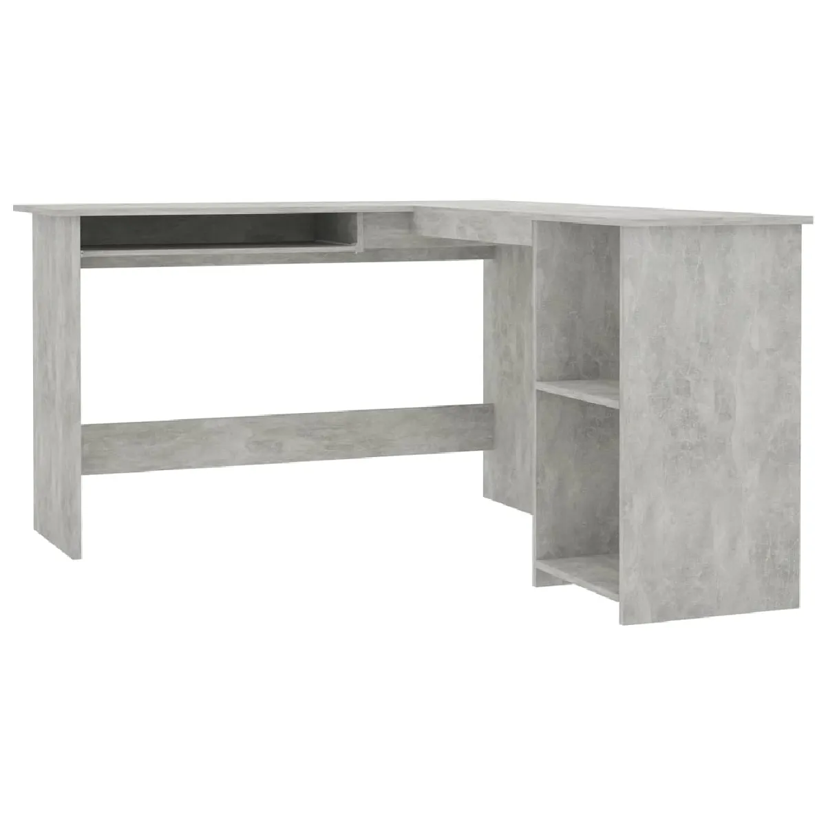 vidaXL Bureau d'angle - Gris béton