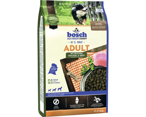 Bosch Adult droog hondenvoer, gevogelte & gierst, 3 kg