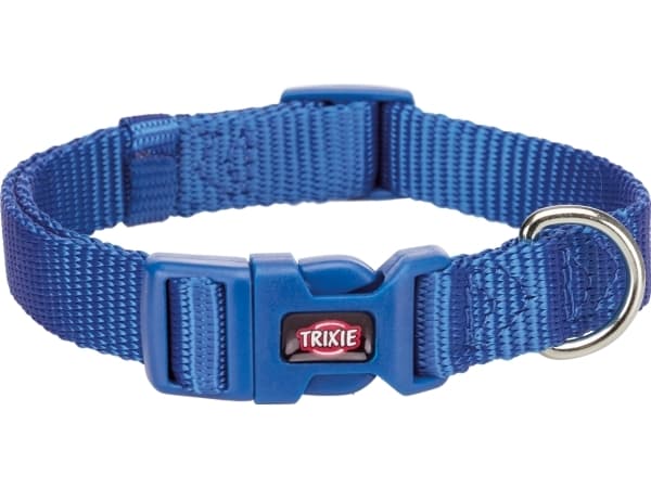 Trixie Premium Halsb., S-M: 30 - 45 cm/15 mm, blå