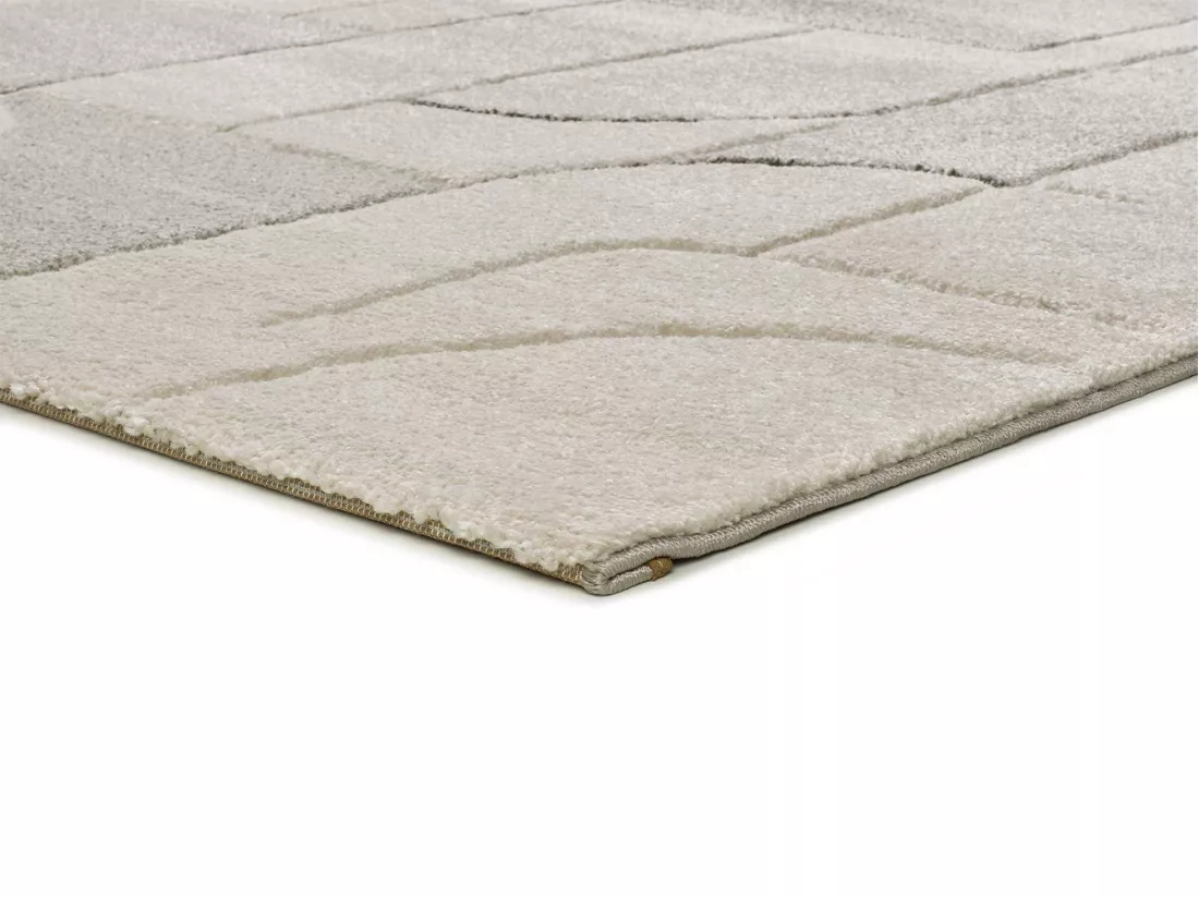 Tapis intérieur - géométrique - crème - 120 x 170 cm - LENA