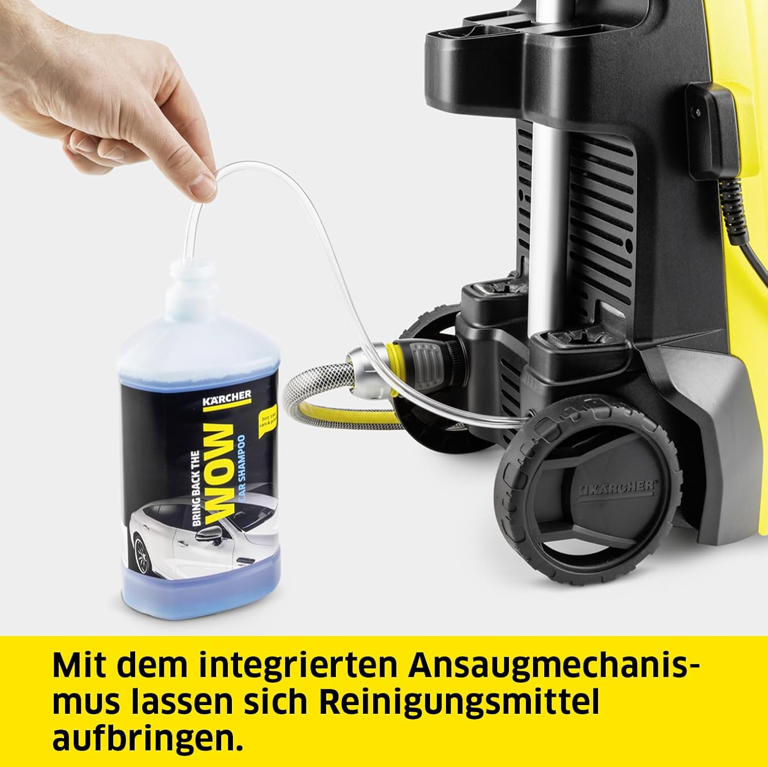 Kärcher Hochdruckreiniger K 4 Classic, Druck: max. 130 bar, Fördermenge: 420 l/h, Flächenleistung: 30 m²/h, Wasserfilter, Gewicht: 4,6 kg, Hochdruckschlauch und -Pistole, Dreckfräser, Strahlrohr