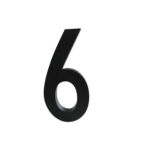 Design Letters  Alu husnummer, sort - H: 5 cm. - Vælg tal