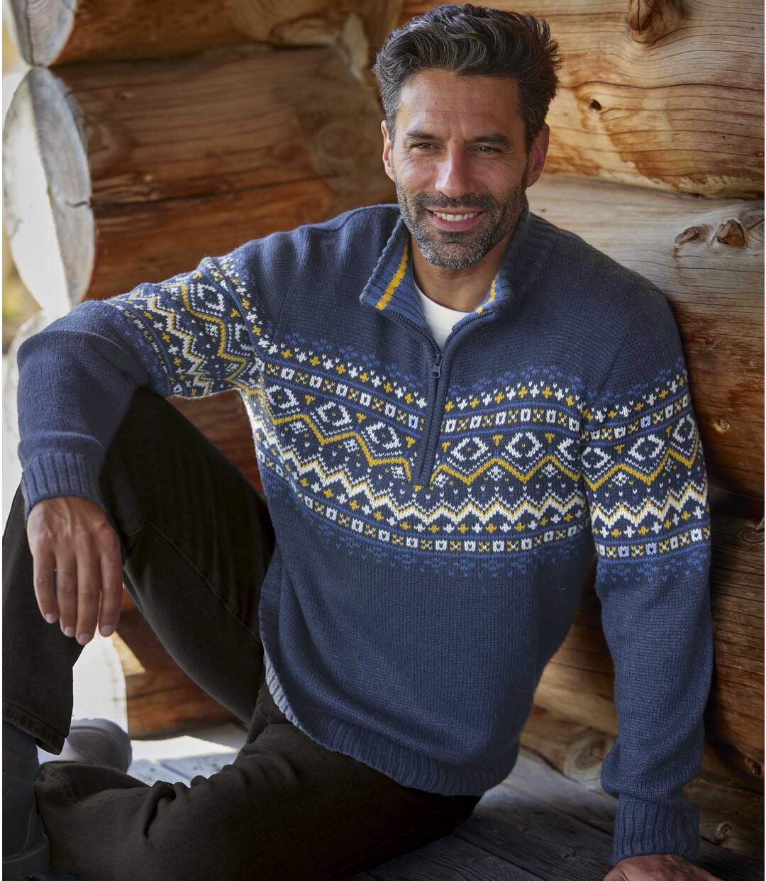 Pull Camionneur Tricot Jacquard