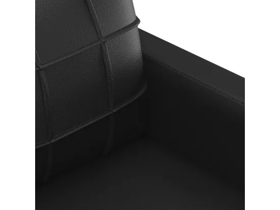 Canapé à 2 places Noir 120 cm Similicuir