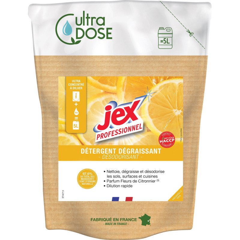 Dégraissant concentré à diluer Triple Action Jex Professionnel, Pays niçois