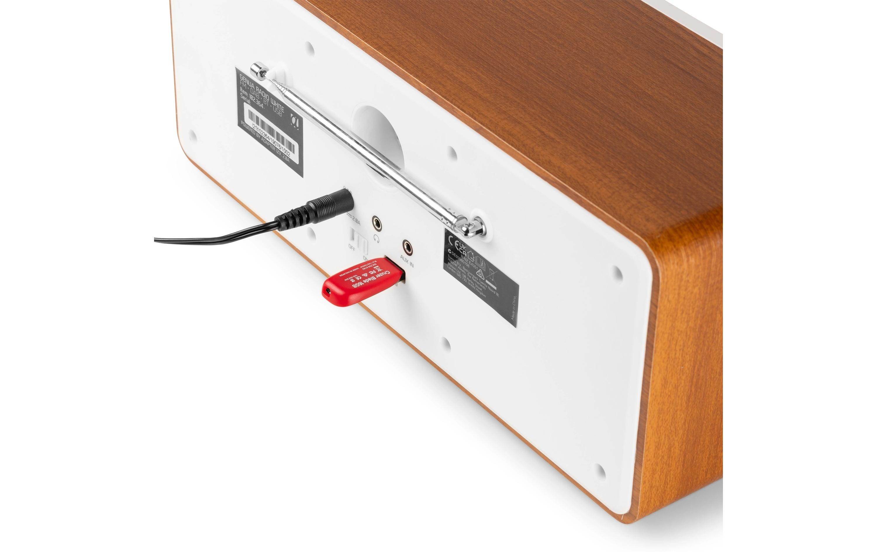 DAB+ Radio Genua WeissDAB+ Radio mit Stereo Lautsprecher und Bluetooth