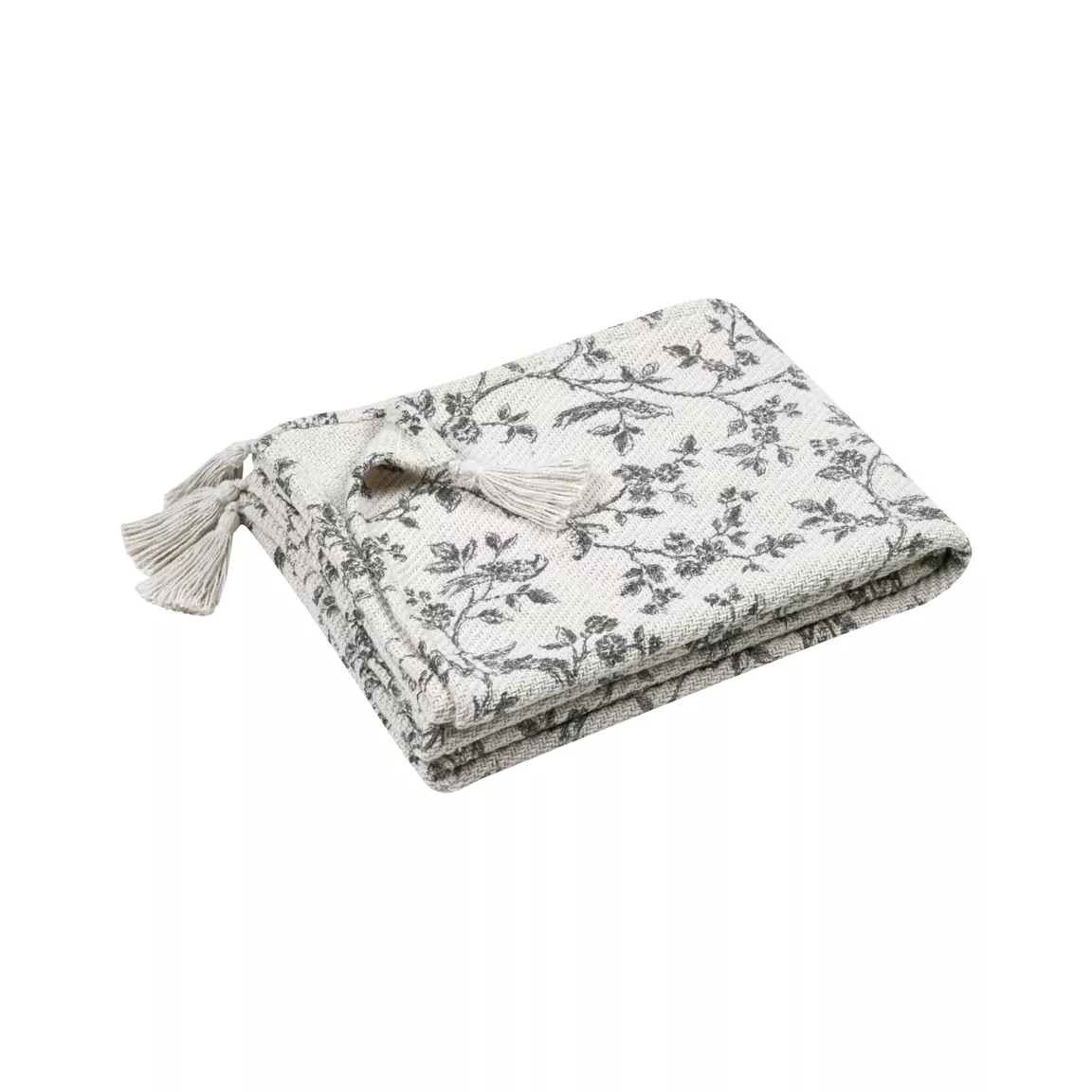 Jeté de canapé coton recyclé (125 x 150 cm) Clarine Ecru