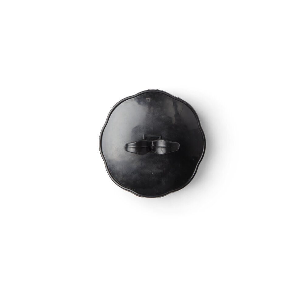 Brosse à cheveux ronde ergonomique en plastique noir et transparent