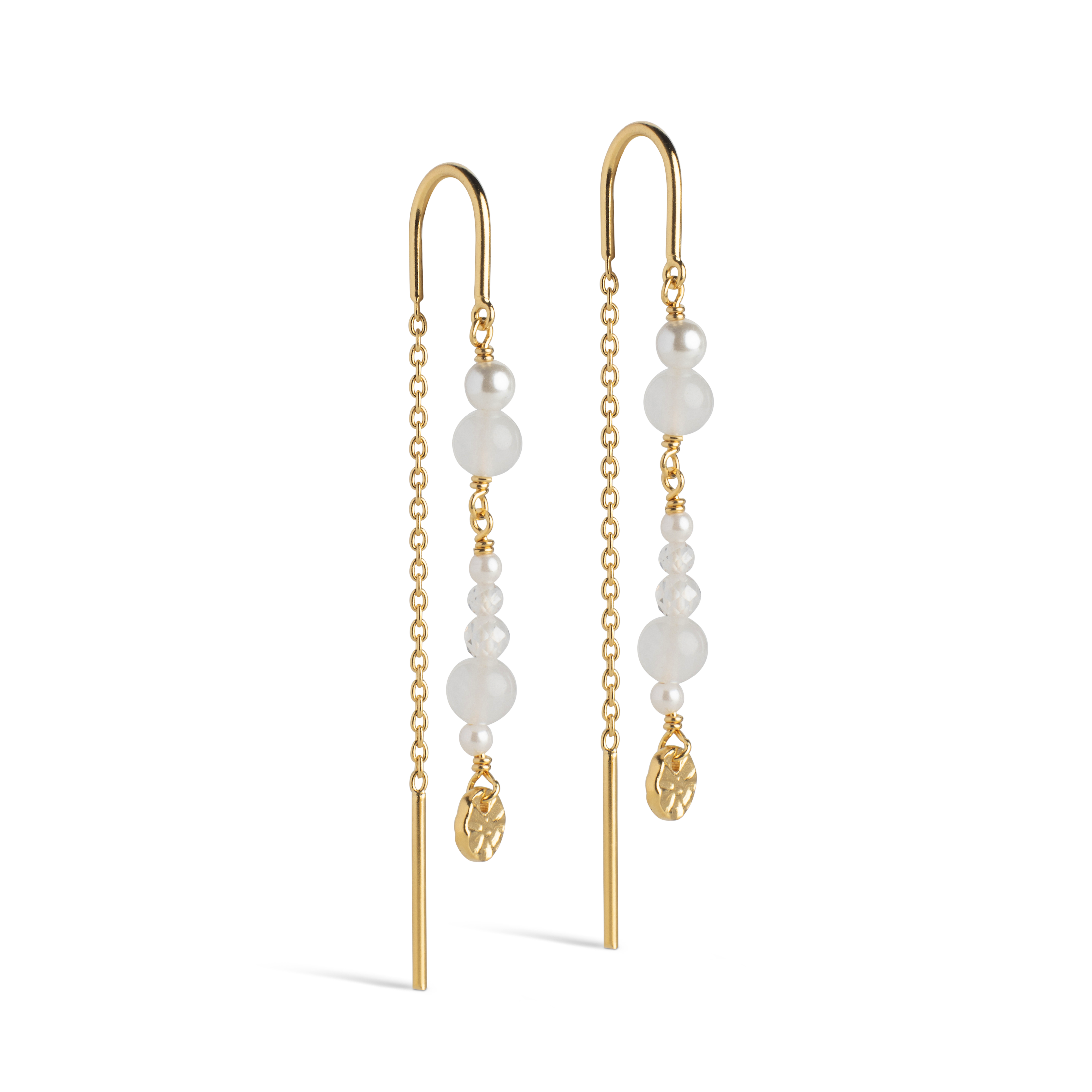 ENAMEL Copenhagen  Sofia øreringe - White & Pearls