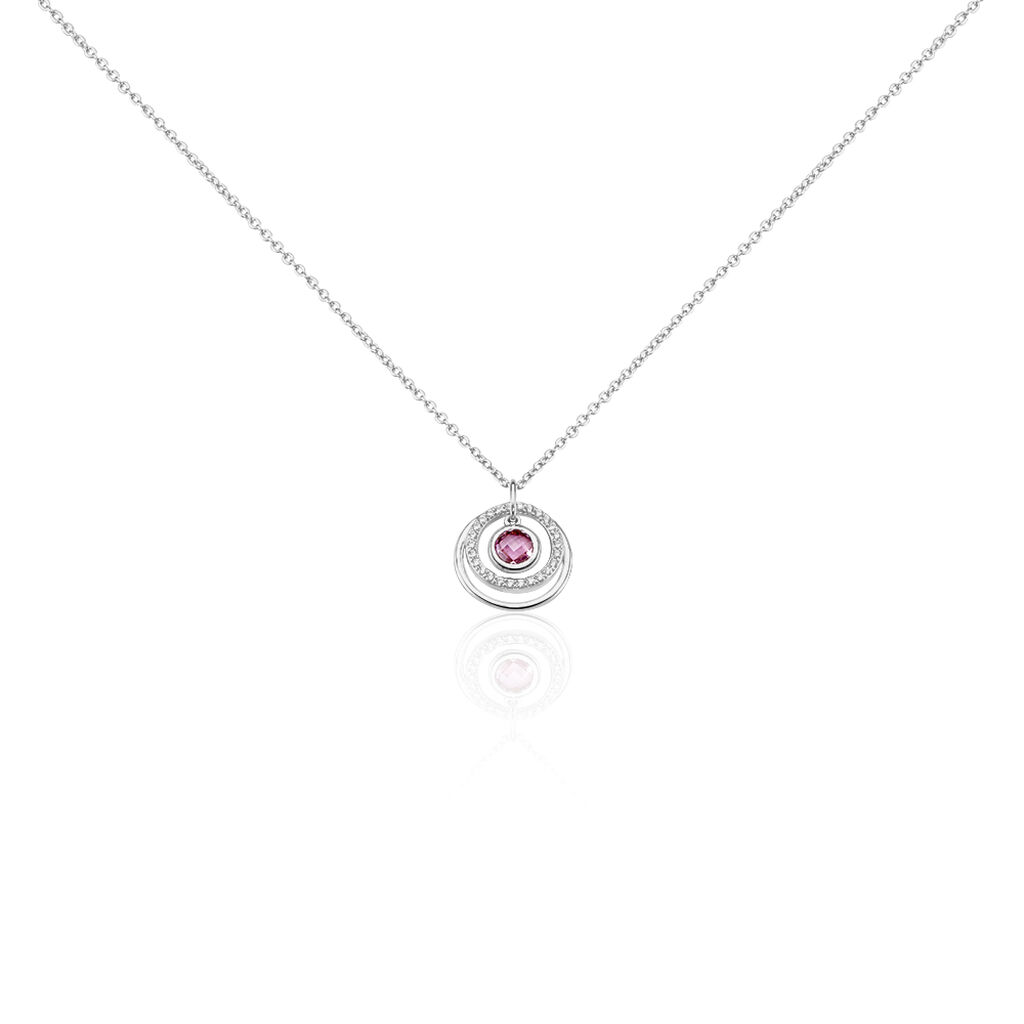 Collier Melvyn Argent Blanc Oxyde De Zirconium