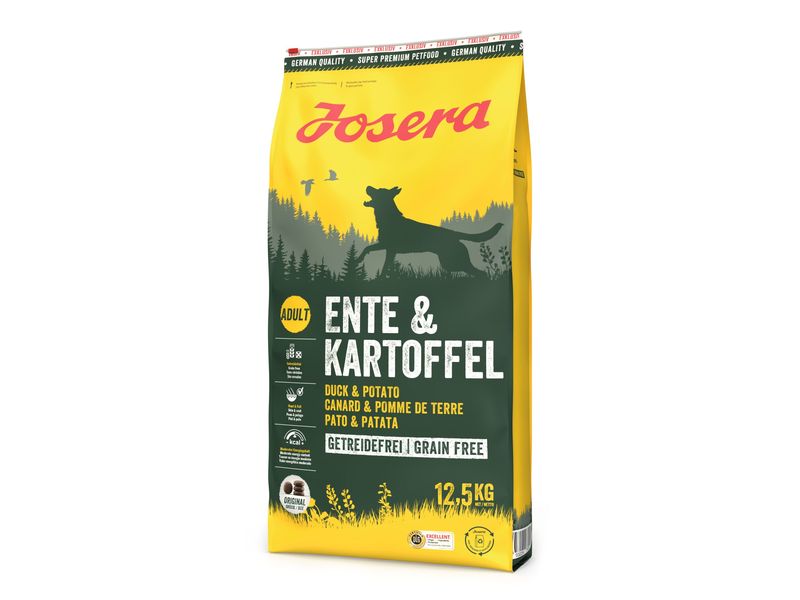 Josera Trockenfutter Daily Adult Ente und Kartoffel, 12.5 k Alleinfuttermittel für ausgewachsene Hunde