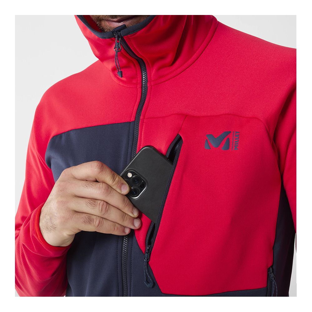 Millet SENECA - Polaire Homme saphir/rouge