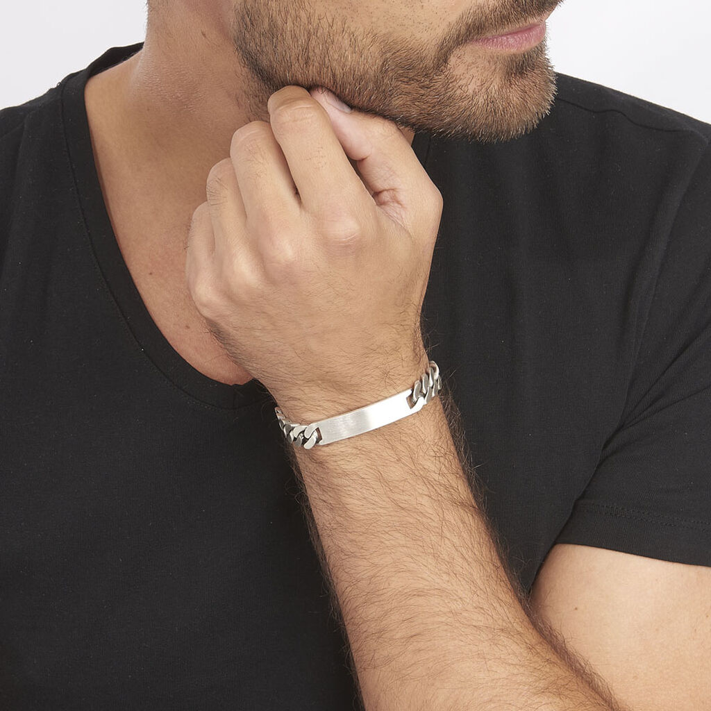 Bracelet Identité Casper Argent Gris