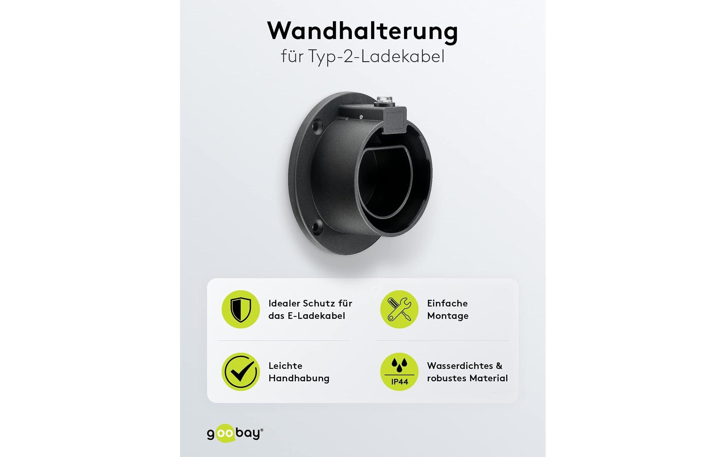 Wandhalterung für Ladekabel Typ-2Kabel-Wandhalterung für Typ-2 Elektrofahrzeug-Ladekabel