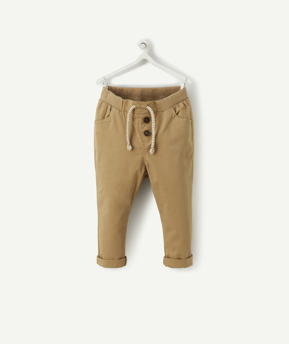 LE PANTALON SAROUEL BEIGE AVEC CORDON DE SERRAGE