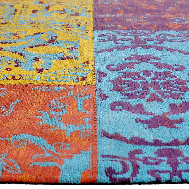 Patchwork vloerkleed - Delany Multicolor | Kunstzinnig