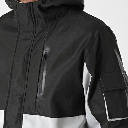 Ensemble Veste Zippée Et Pantalon Cargo Noir Gris