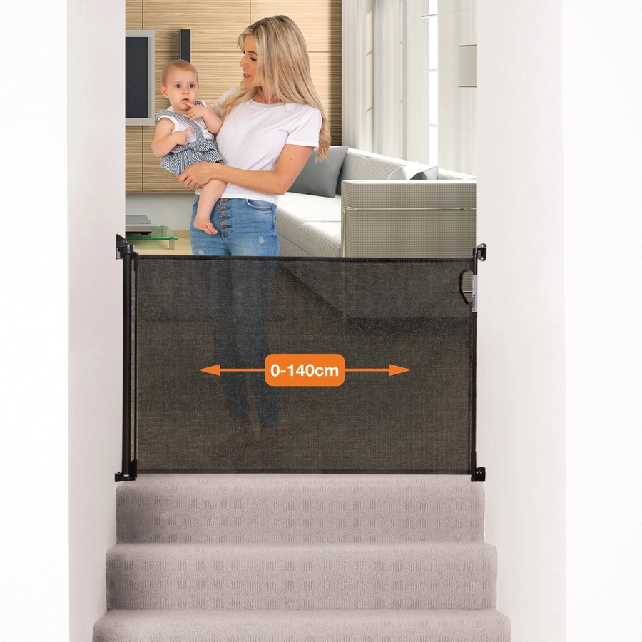 Dreambaby® einziehbares Türschutzgitter, Schwarz
