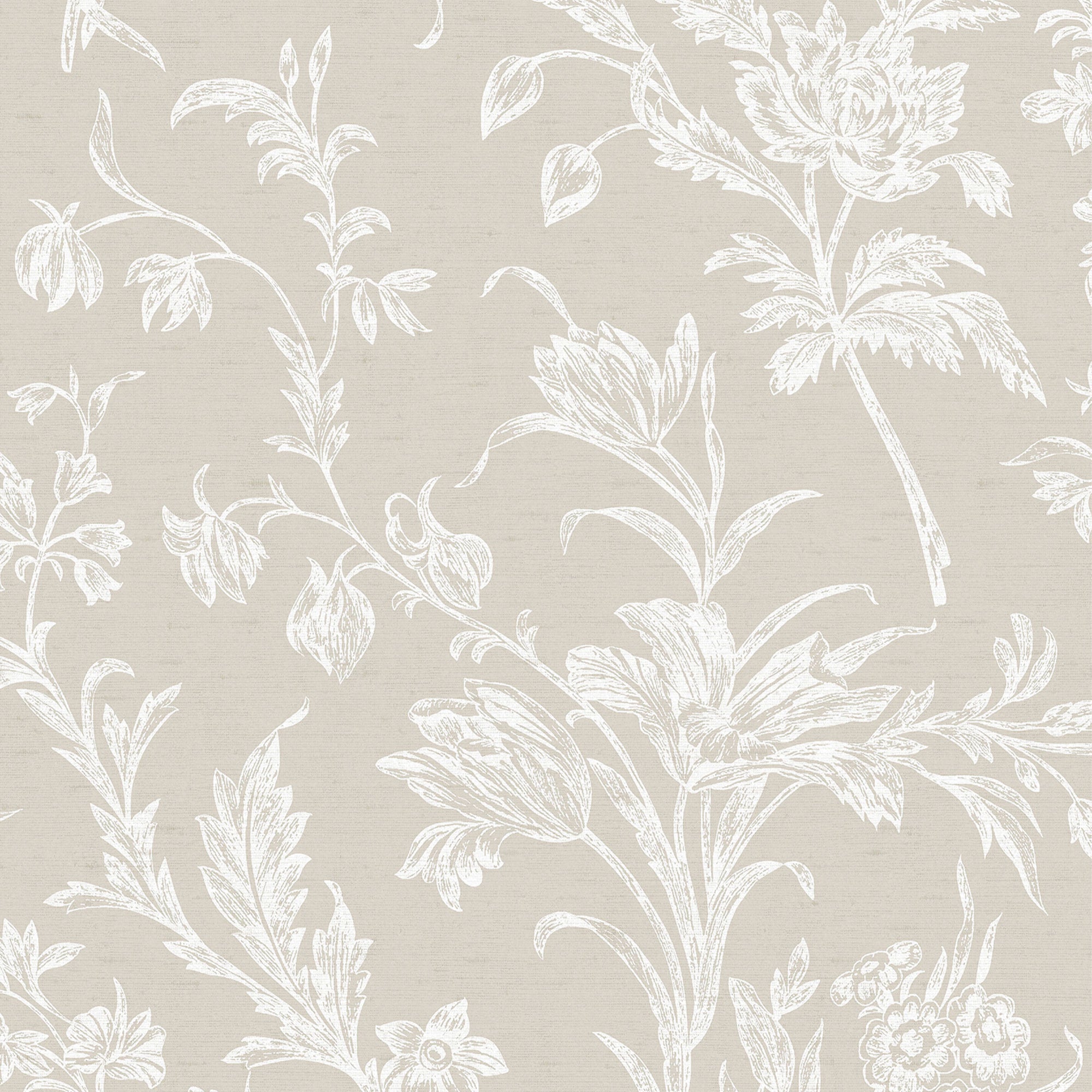 Laura Ashley Lloyd Behang - Bloemen - 10mx52cm - Beige