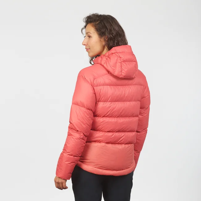 OUTLINE MID DOWN  Daunenjacke mit Kapuze Damen MineralRed