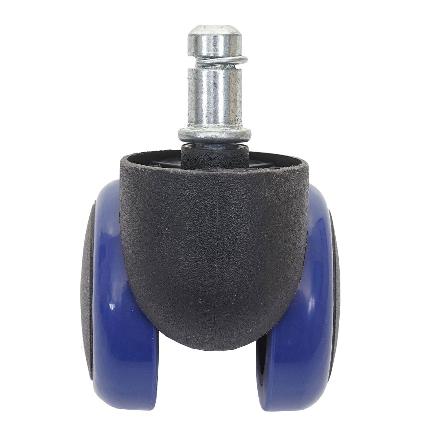 5er-Set Hartbodenrollen MCW-H86, Bürostuhl-Rollen Stuhlrollen, 150kg belastbar Ø 11mm ~ blau