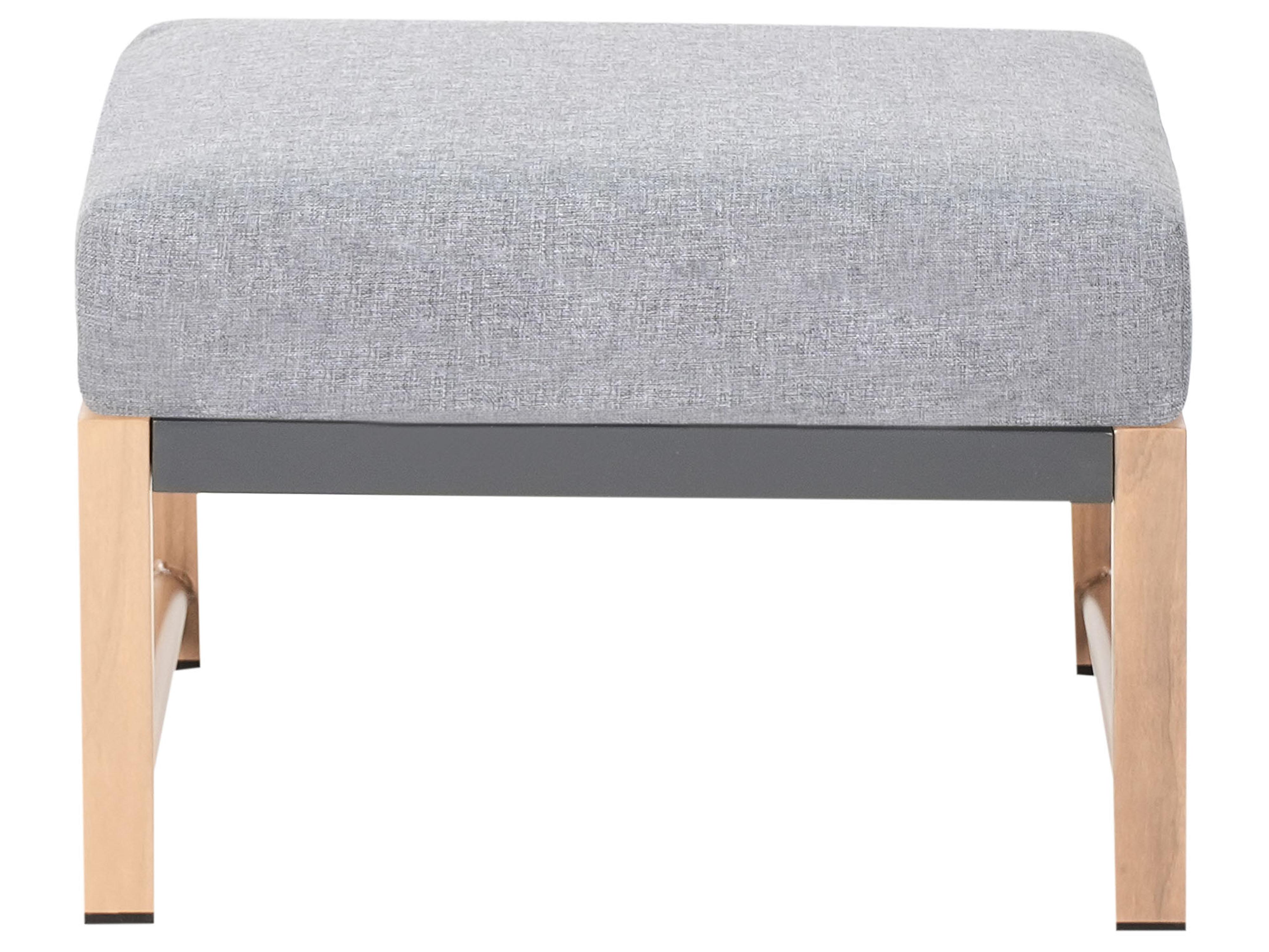 Loungeset met tafel en ottomaan 5-zits NOLA Metaal Grijs