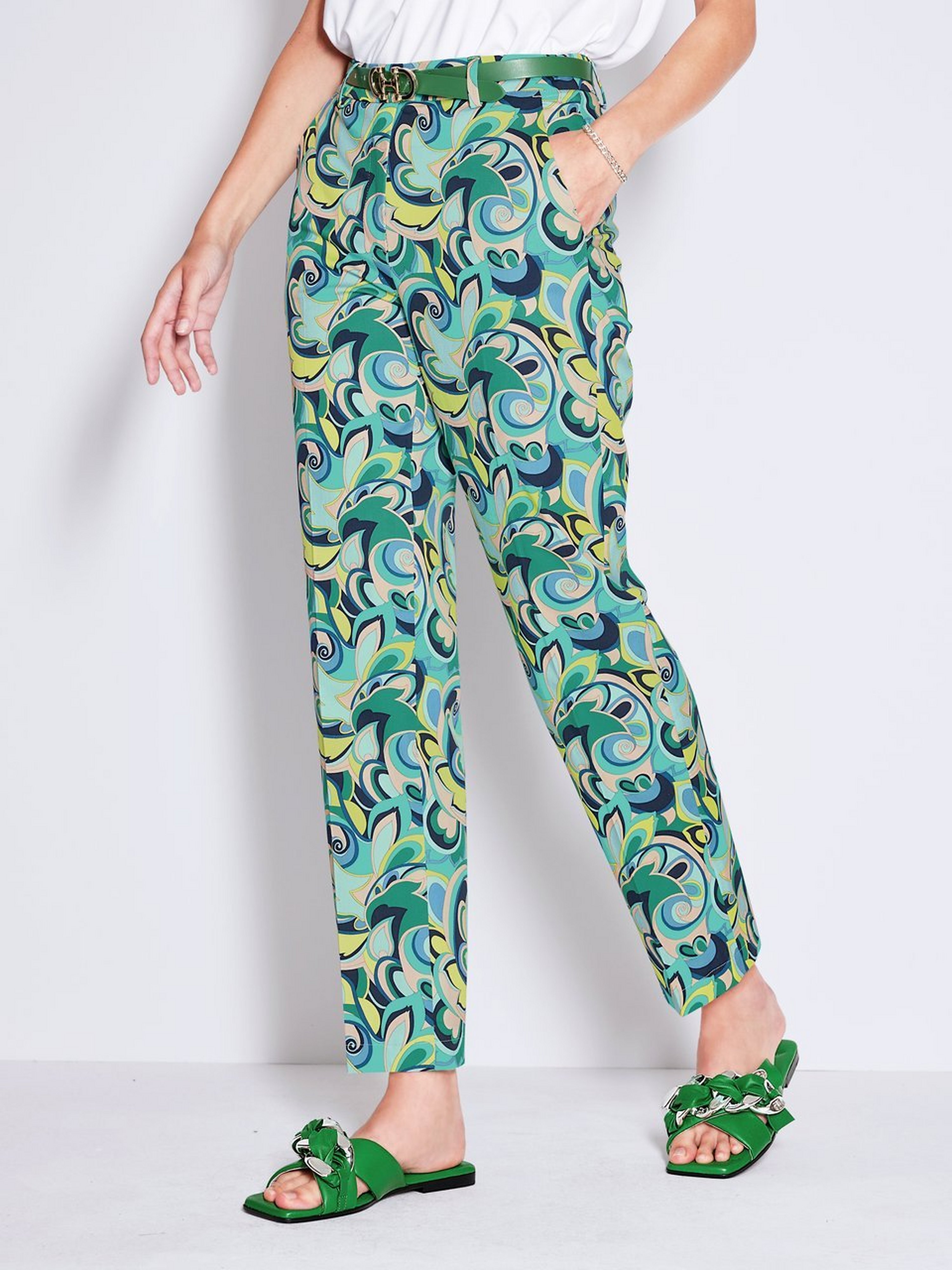 Knöchellange Wide Leg-Hose