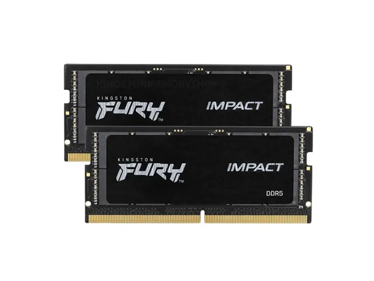 Kingston FURY Impact - DDR5 - sæt - 64 GB: 2 x 32 GB - SO DIMM 262-PIN - 4800 MHz / PC5-38400 - CL38 - 1.1 V - ikke bufferet - on-die ECC