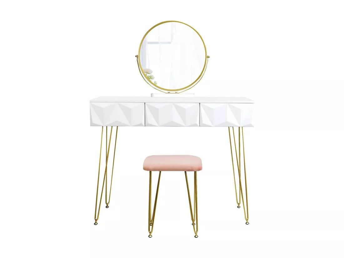 Coiffeuse avec tabouret et blanche 100 x 40 x 79 cm 19_0000184