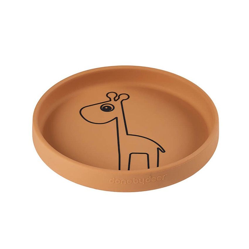 Assiette en silicone raffi - Moutarde - Ecru