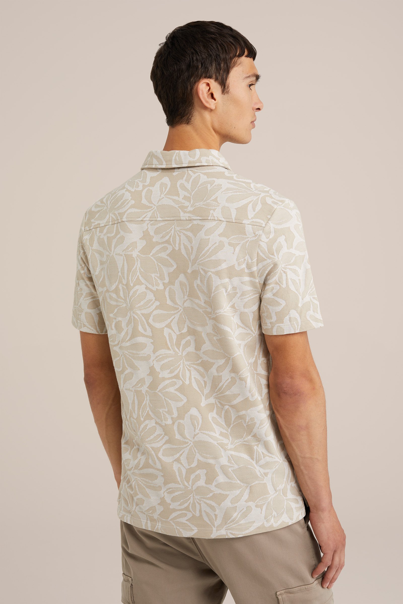 polo met dessin WE Fashion Beige