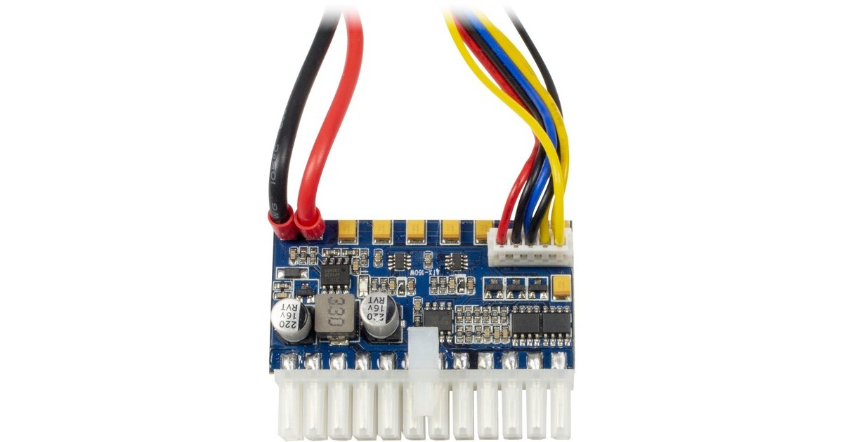 Inter-TechMini-ITX PSU 160W DC/DC adapter  (Zonder voeding, ondersteunt voedingen tot 160W)