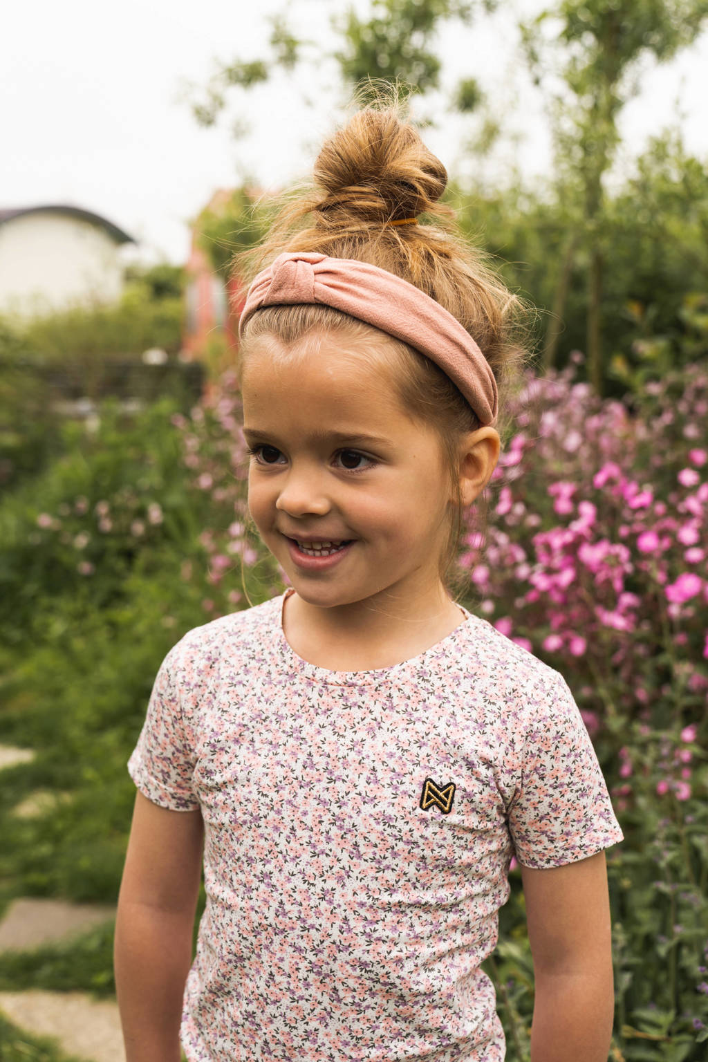 Koko Noko gebloemd T-shirt roze