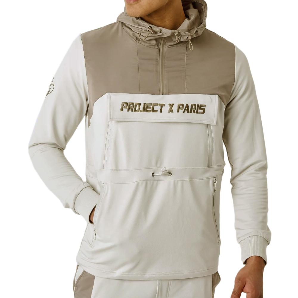 Project X Paris Sweat à Capuche Beige/Marron Homme Project X Paris Bicolore