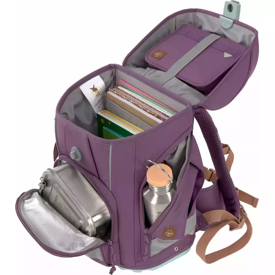 LÄSSIG Schulranzen-Set 7-tlg. Boxy Unique purple