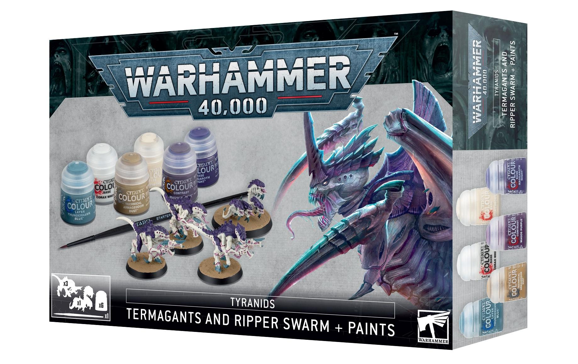 Figurenset Warhammer 40.000 Tyranids mit FarbenTyranid Miniaturen mit Citadel Farben