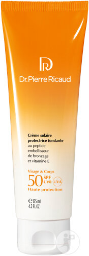 Dr. Pierre Ricaud Crème Solaire Protectrice Fondante IP50 Visage Et Corps Tube 125ml