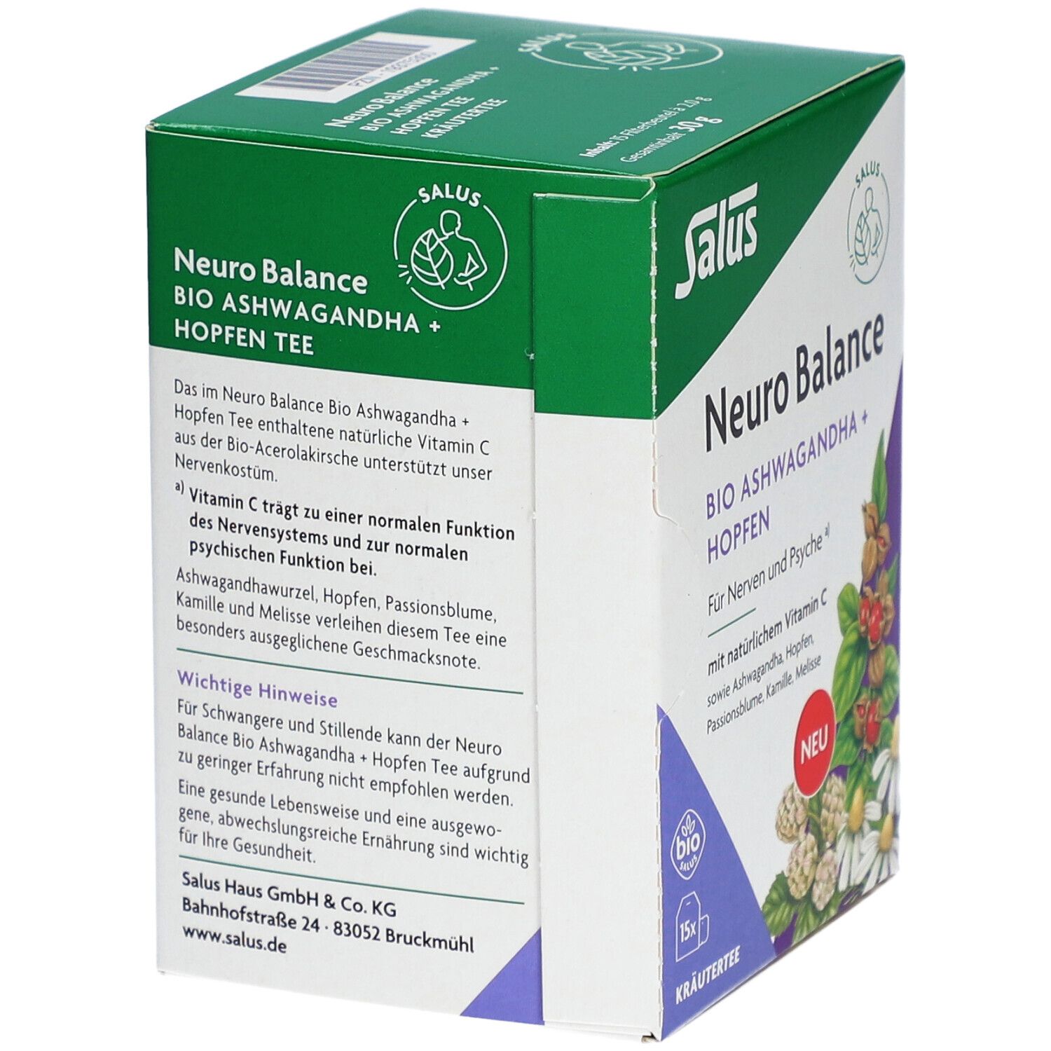 Salus Neuro Balance Bio Ashwagandha + Hopfen