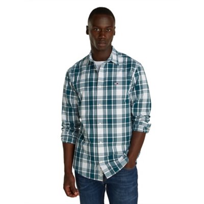 Chemise à manches longues homme Tjm Poplin check TOMMY HILFIGER