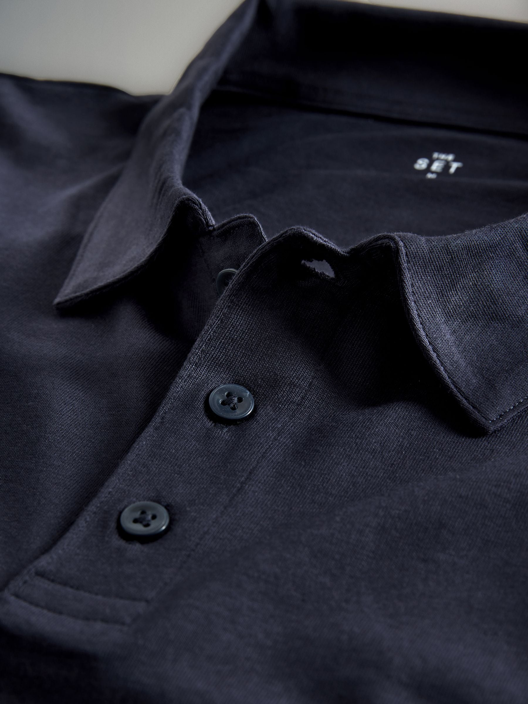 Navy Blue/Brown/White - The Set 3 Pack Short Sleeve Cotton Jersey Polo Shirts