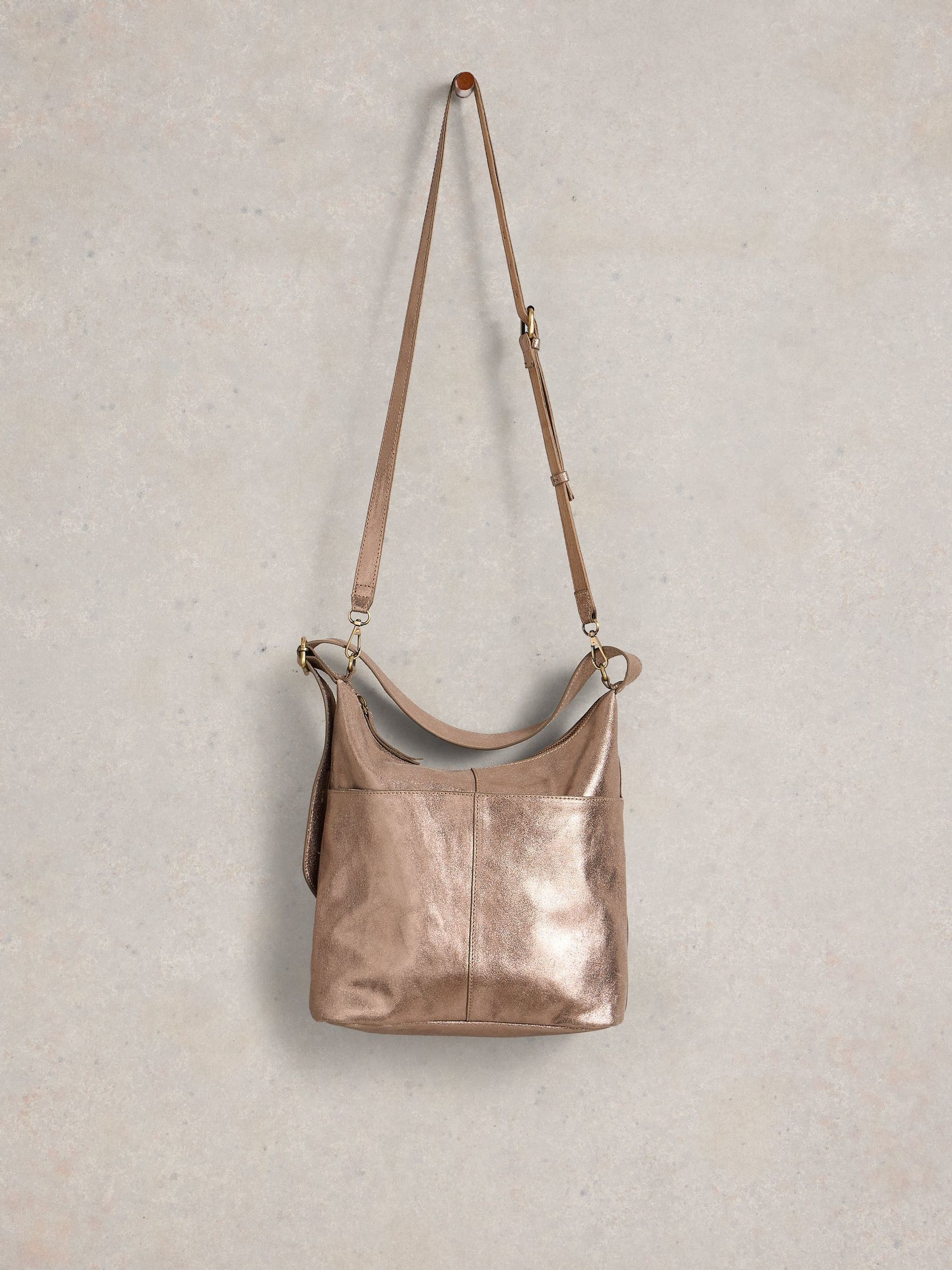 Goud - White Stuff Sophia Leather Cross-Body Bag