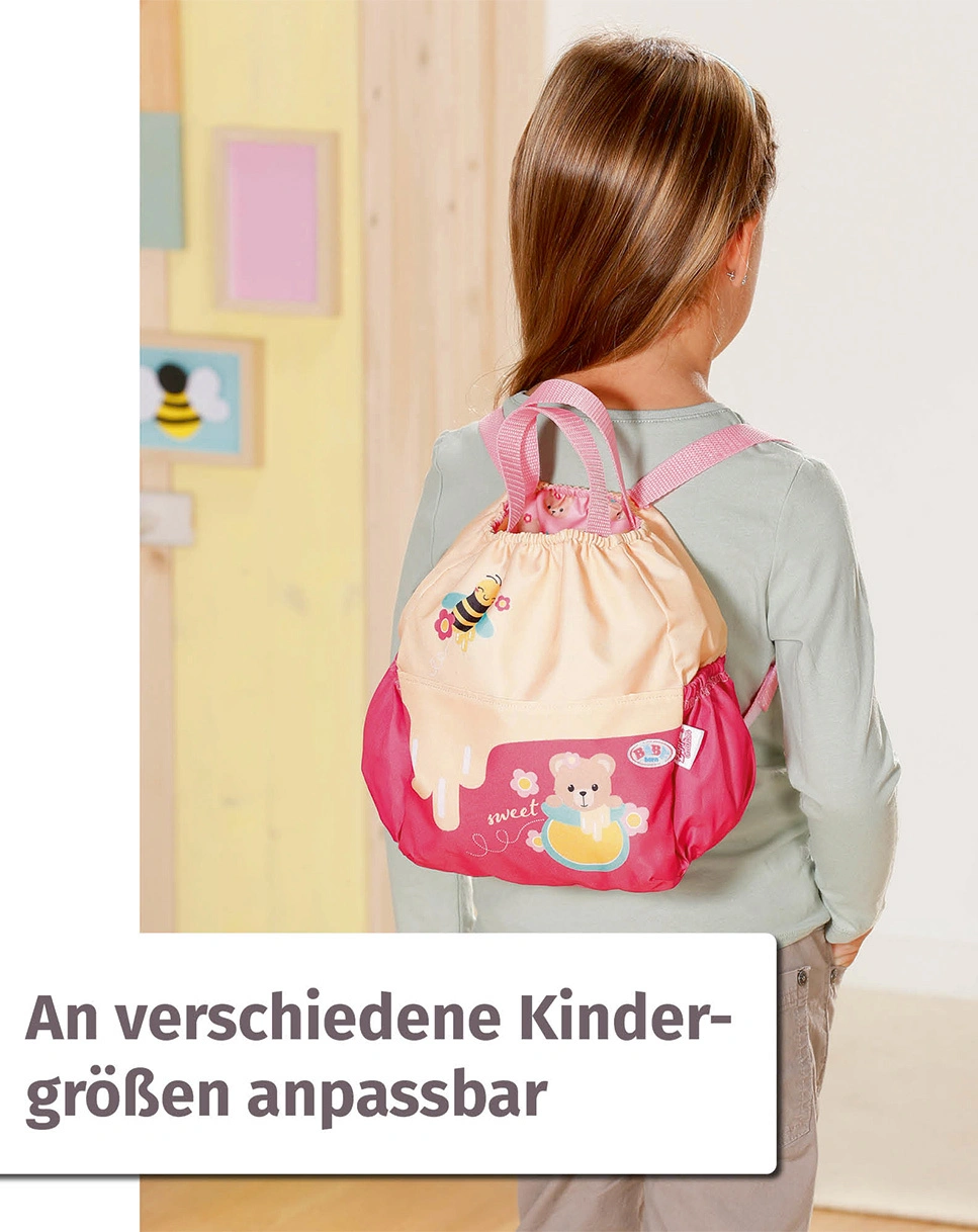 BABY born® Rucksack BÄR (25x28x1,5) in rosa