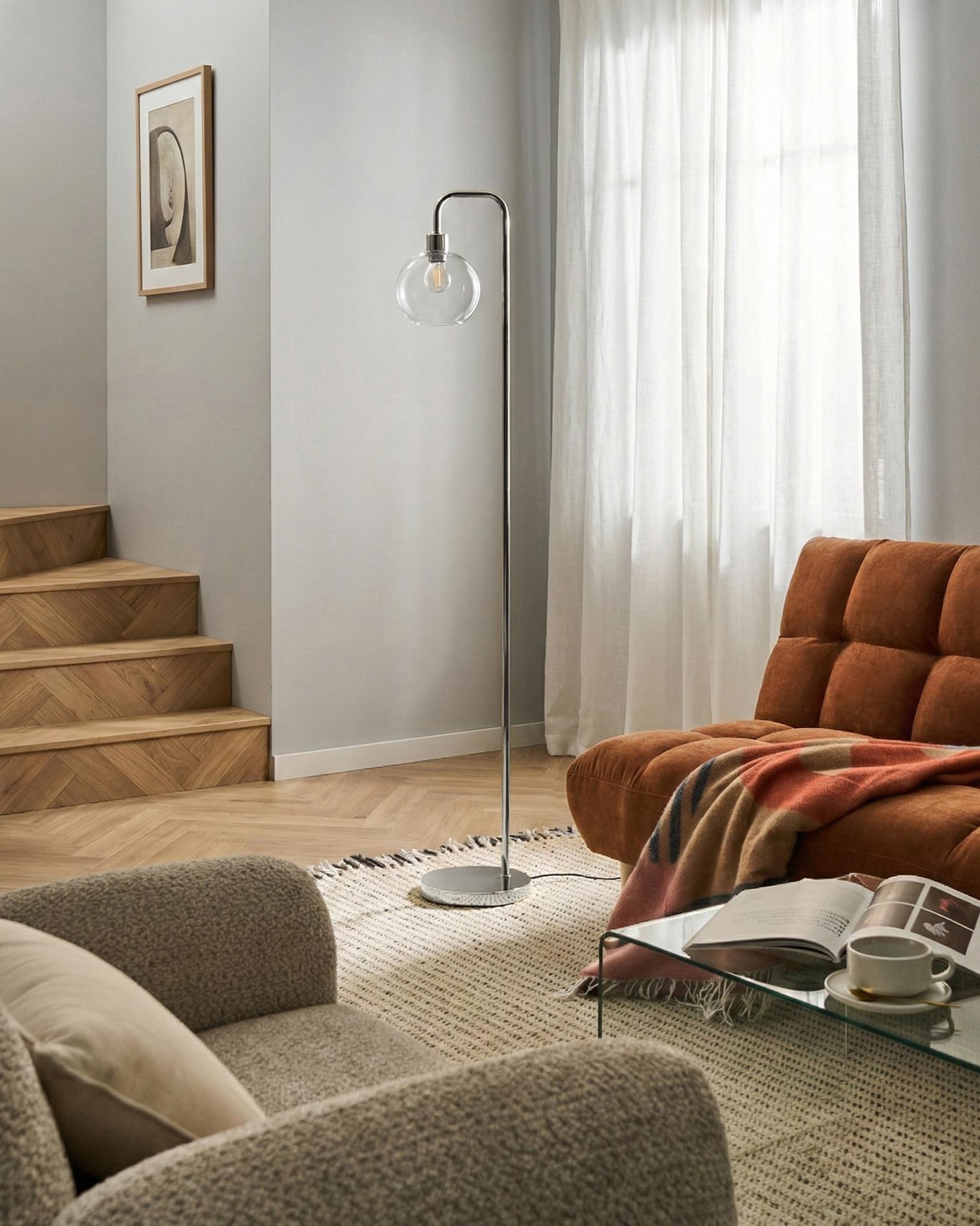 Staande lamp OKAVANGO Metaal Zilver