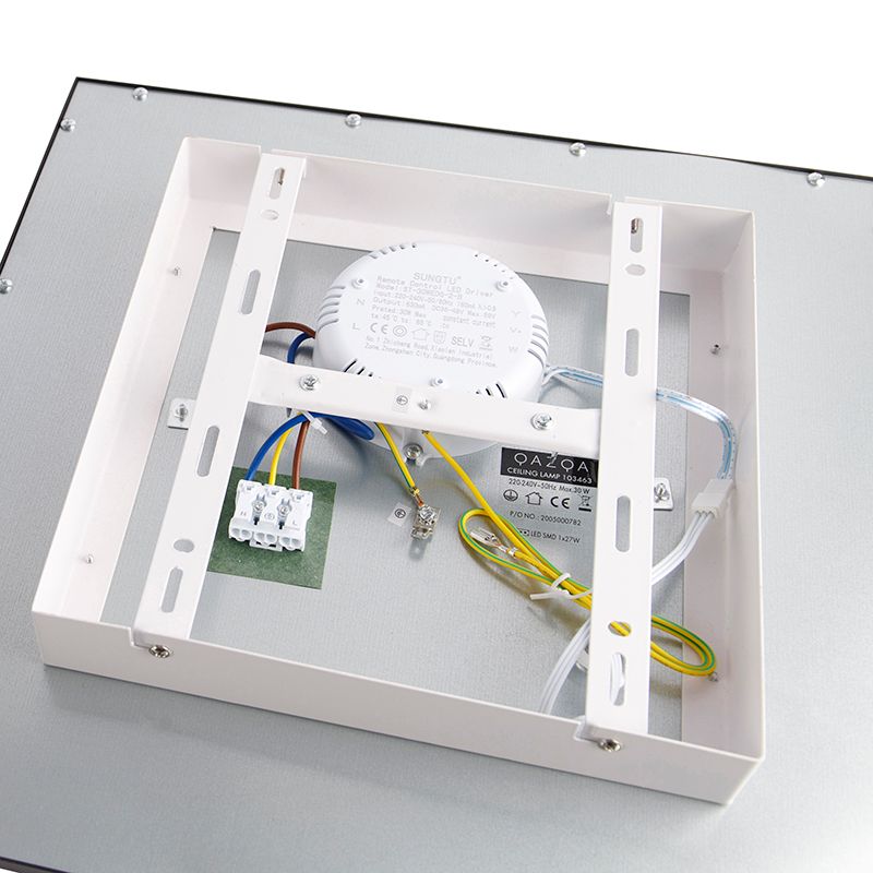 LED paneel zwart 40 cm incl. LED met afstandsbediening - Live