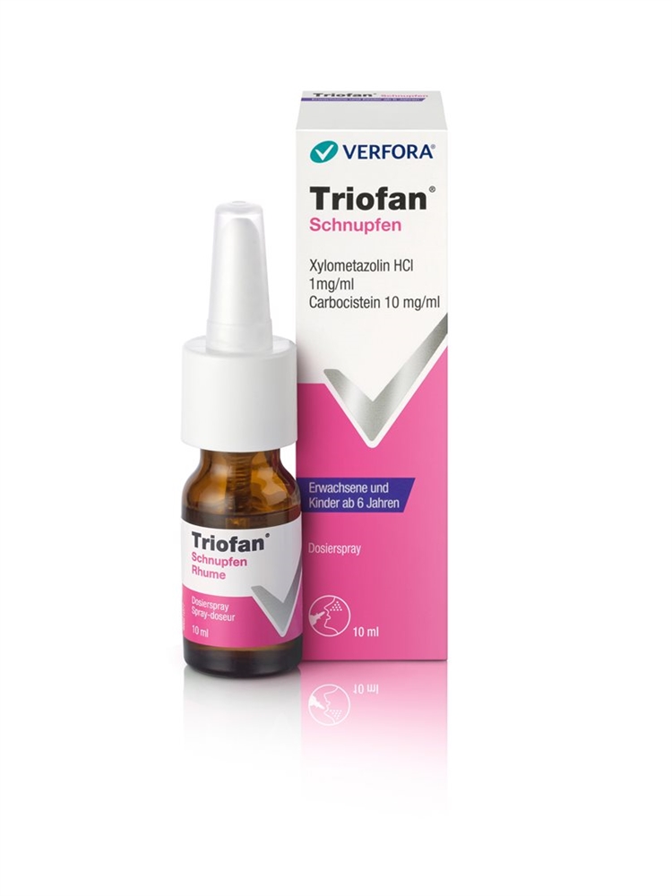 TRIOFAN Schnupfen<br>10 ml, Dosierspray, Nasenspray, Lösung, Erwachsene und Kinder ab 6 Jahren