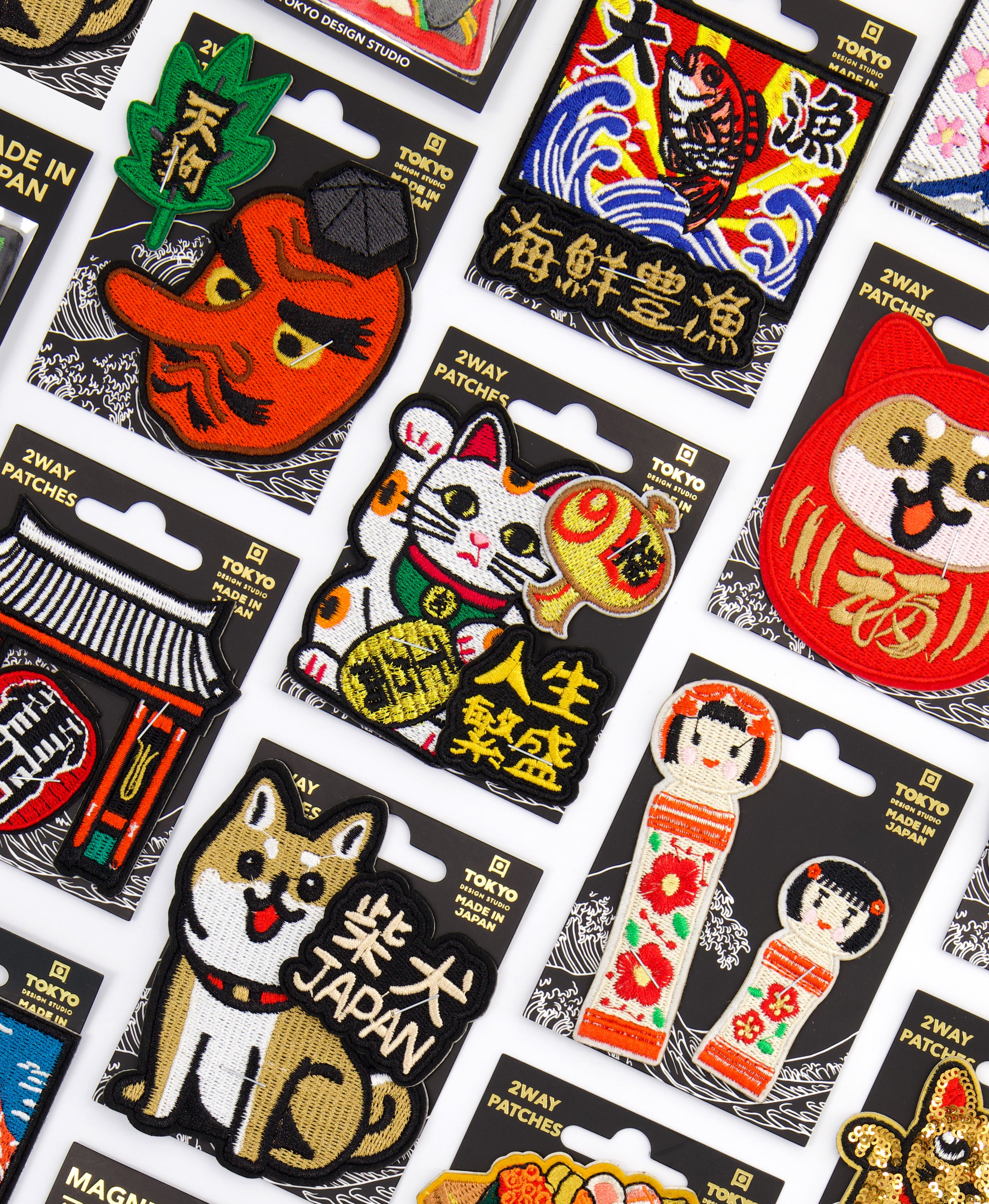 Tokyo Design Studio  Lucky Cat 2Way patches - Multicolor