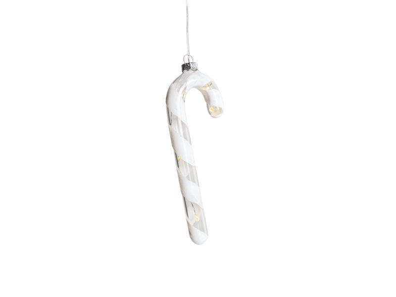 Sirius Zuckerstange Hannah, 14 cm, Weiss Weihnachtszuckerstange aus Glas