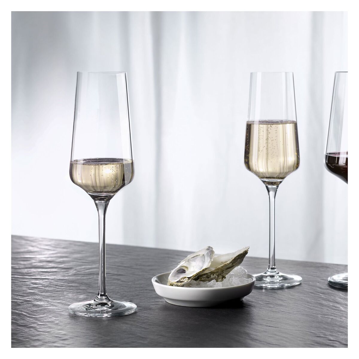 Lichtweiss champagneglass, 2 stk