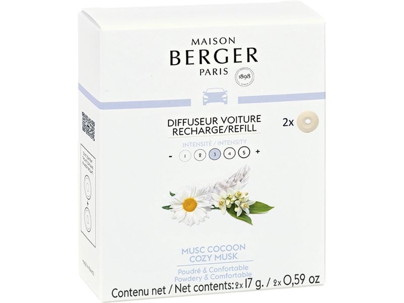 Maison Berger Autodiffusor Musc Cocoon 2 Stück Refill für Autobedufter